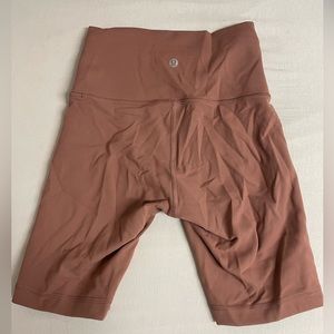 Lululemon Chai colored biker shorts